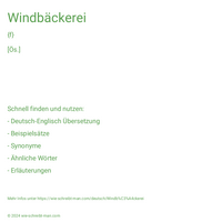 Windbäckerei