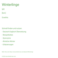 Winterlinge