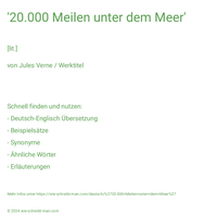 '20.000 Meilen unter dem Meer'