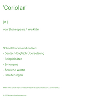 'Coriolan'