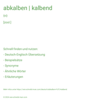 abkalben | kalbend