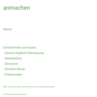 anmachen