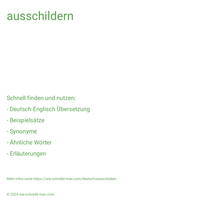 ausschildern