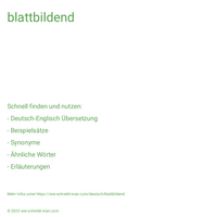 blattbildend