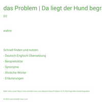 das Problem | Da liegt der Hund begraben.