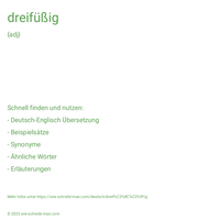 dreifüßig