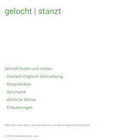 gelocht | stanzt