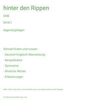 hinter den Rippen