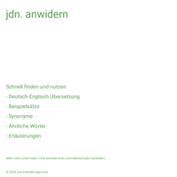 jdn. anwidern