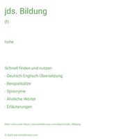 jds. Bildung