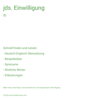 jds. Einwilligung