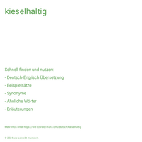 kieselhaltig