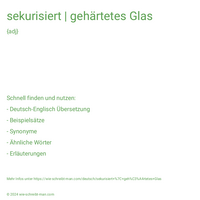 sekurisiert | gehärtetes Glas