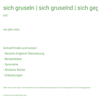 sich gruseln | sich gruselnd | sich gegruselt