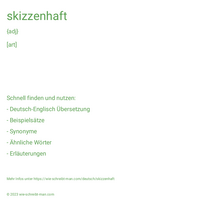 skizzenhaft