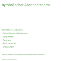 symbolischer Abschnittsname