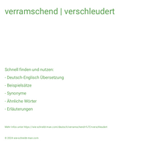 verramschend | verschleudert