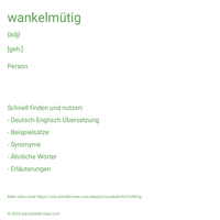 wankelmütig