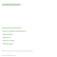 weiterfahren