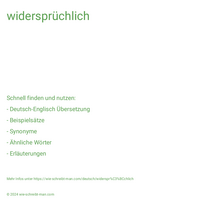 widersprüchlich