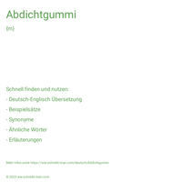 Abdichtgummi