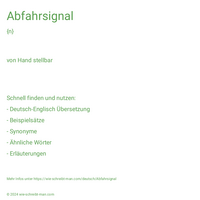 Abfahrsignal