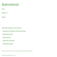 Bahndienst