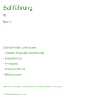 Ballführung