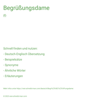 Begrüßungsdame