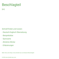 Beschlagteil