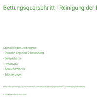 Bettungsquerschnitt | Reinigung der Bettung