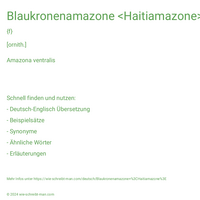 Blaukronenamazone <Haitiamazone>