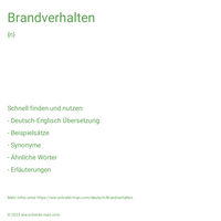 Brandverhalten