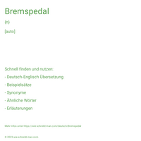 Bremspedal