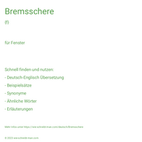 Bremsschere