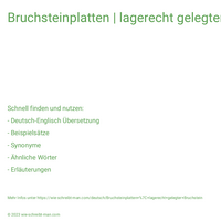 Bruchsteinplatten | lagerecht gelegter Bruchstein