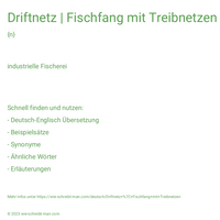 Driftnetz | Fischfang mit Treibnetzen