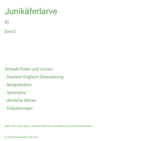 Junikäferlarve