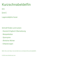 Kurzschnabeldelfin