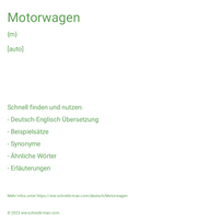 Motorwagen