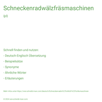 Schneckenradwälzfräsmaschinen