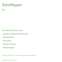 Schrifttypen