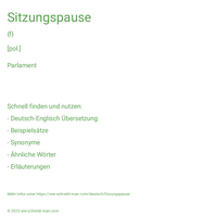 Sitzungspause