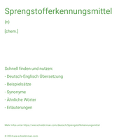 Sprengstofferkennungsmittel