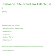 Steilwand | Steilwand am Talschluss