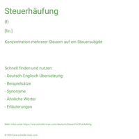 Steuerhäufung