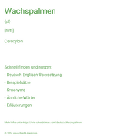 Wachspalmen