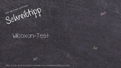 Schreibtipp Wilcoxon-Test