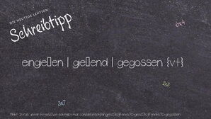 Wie schreibt man eingießen | gießend | gegossen? Bedeutung, Synonym, Antonym & Zitate.