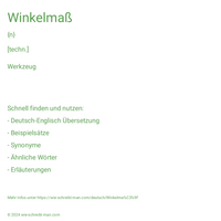 Winkelmaß